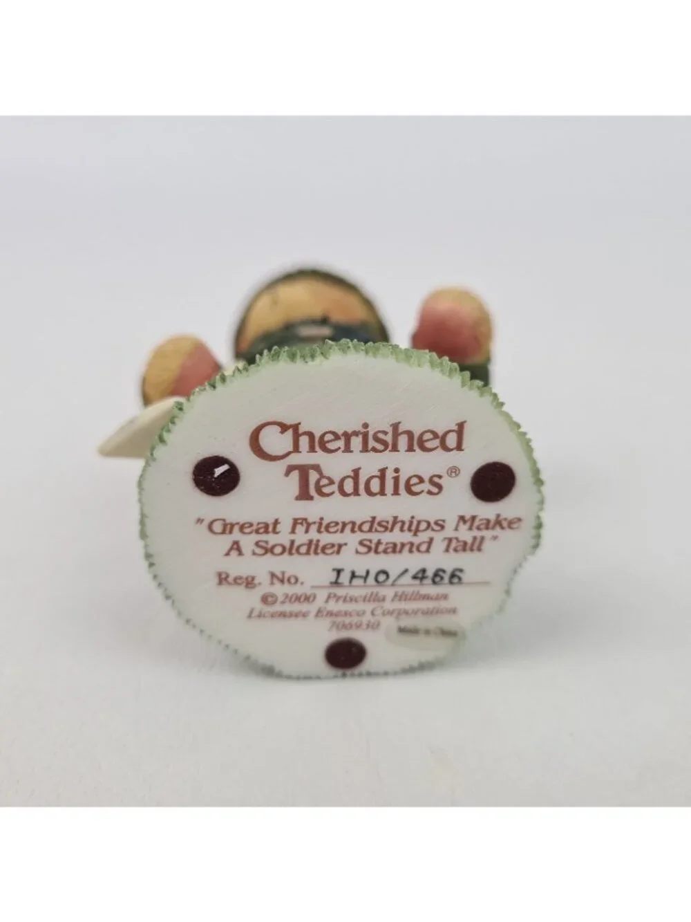 Cherished Teddies Great Friendship Make A Soldier 706930 Porcelain Figurine